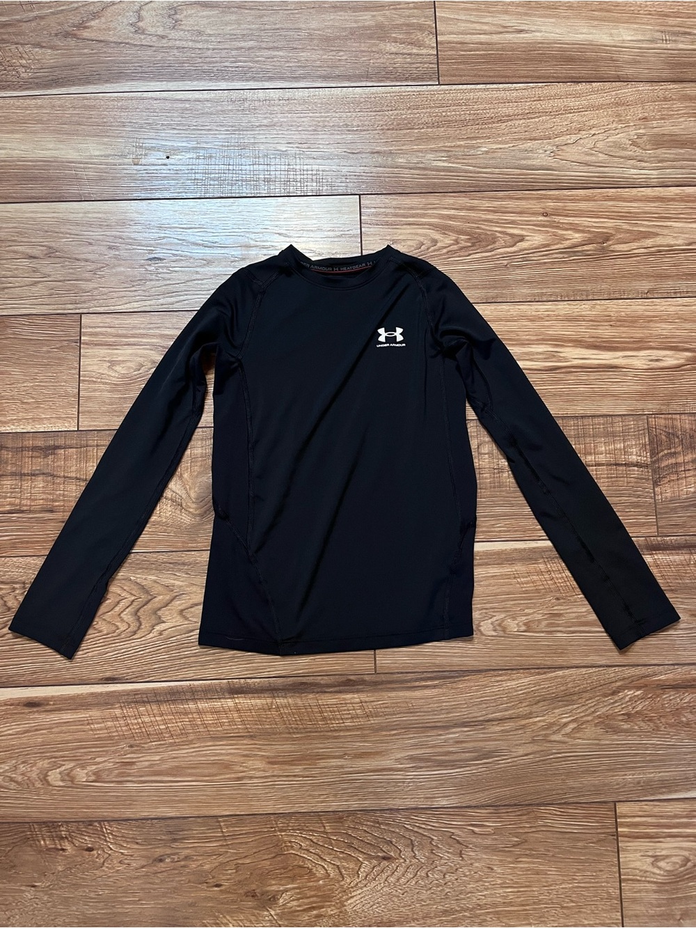 Under Armour Black Long-Sleeve Performance Top with Logo